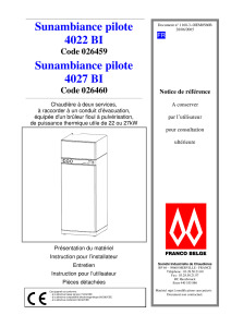Notice de référence Sunambiance Pilote 4022BI-4027BI 28-06-2005