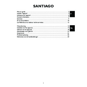 Notice sèche-serviettes Santiago Classic depuis 2010 avant N°1313
