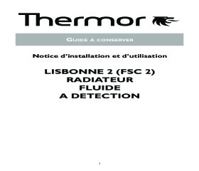 Notice Radiateur Chaleur Douce Lisbonne 2 (FSC 2)