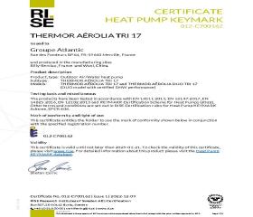 Certificat HPK Aérolia/Aérolia Duo 17tri